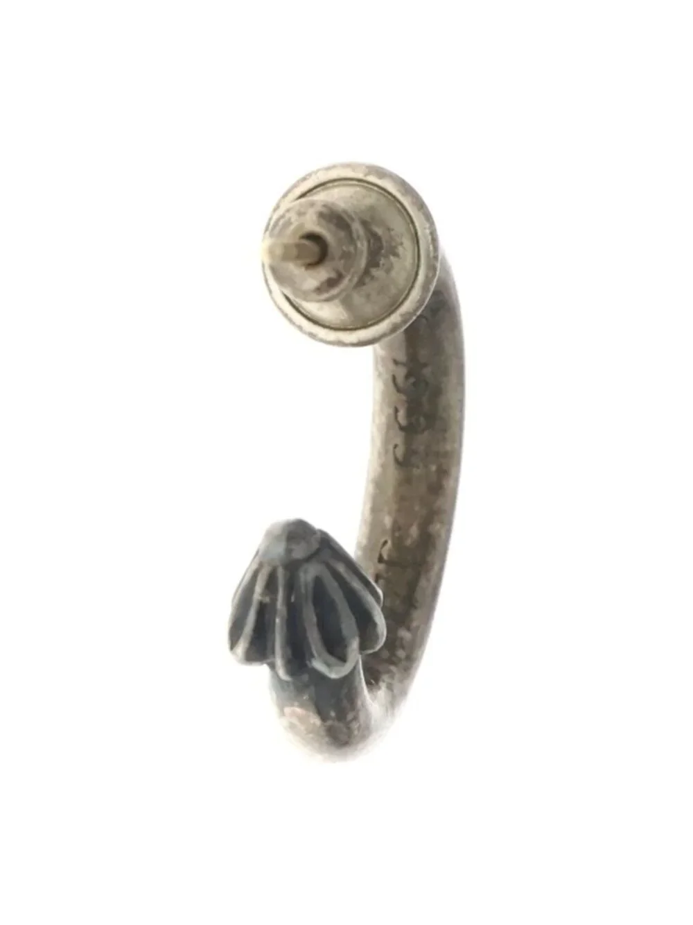 Chrome Hearts Hoop Plain Earrings Silver